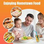 2-Layer Rice Roll Steamer, Stainless Steel Rice Noodle Roll Steamer with Acrylic Handle Steam Tray, Top Open Rice Noodle Roll Machine, for Chinese Cheung Fun Changfen Cuisine Recipes Cookware