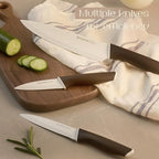 Astercook Knife Set, Kitchen Knives with Block and Sharpener 15 Pcs German Stainless Steel Knives Sharp Blade Dishwasher Safe Deba Knives with Ergonomic Handle, Elegant Black
