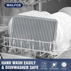 Walfos Large Silicone Trivet 16x12 Inch, Hot Pads for Kitchen, Heat Resistant Pot Holders Trivets for Hot Dishes, Hot Pots and Pans, Quartz Countertops, Gray, 2 Pack
