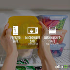 Ello Snap & Nest 10-Piece 4.5 Cup Plastic Meal Prep Set, Reusable Food Containers for Healthy Eating, Freezer, Dishwasher Safe, Sage