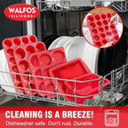 Walfos Mini Silicone Muffin Pan - 24 Cups, BPA Free and Dishwasher Safe, Non-stick Silicone Cupcake Baking Pan, Great for Making Muffin Cakes, Tart, Bread