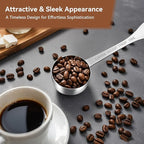 1PCS Coffee Scoop(1TBSP | 3TSP | 15ML), Stainless Steel Measuring Spoon, Food Grade Scooper for Ground Coffee, Bean, Powder, Espresso