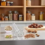 Silver Nuts Pistachio Sheller Opener Kitchen Tools Stainless Steel Nutcracker Multi-Function Walnut Pine Sheller Opener Nut Crackers Specialty Tools and Gadgets