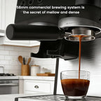 Kndko Espresso Machine, 20Bar Italian Pump & Commercial Steam Wand for Barista-Quality Coffee | Easy to Use with PID Control & Guided Tutorial | All-in-One Kit, Compact Stainless Steel Design