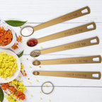 Wildone Copper Plated Measuring Cups & Spoons Set of 21 - Includes 7 Stainless Steel Nesting Measuring Cups, 8 Measuring Spoons, 1 Leveler & 5 Mini Measuring Spoons, Ideal for Dry & Liquid Ingredients