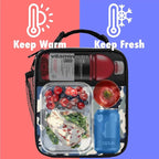opux Premium Insulated Lunch Box, Soft School Lunch Bag for Kids Boys Girls, Leakproof Small Lunch Pail Men Women Work, Reusable Compact Cooler Tote Lunchbox for Office Adult, Camo Blue
