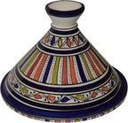 Moroccan Handmade Serving Tagine Exquisite Ceramic With Vivid colors Original large 12 inches Across