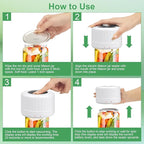 VP06+ Mason Jar Vacuum Sealer, Electric Vacuum Sealer for Jars with Wide and Regular Mouth Mason Lids, Cordless Handheld Jar Vaccum Sealer for Food Storage, Ideal Present for Mom, Wife, White