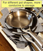 Pot and Pan Protectors 12 Pcs (10" 14" 15"), Pan Protectors for Stacking, Pots and Pans Dividers, Avoid Scratching Cookware Protectors