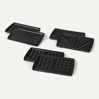 Amazon Basics 3-in-1 Sandwich Maker, Panini Press and Waffle Maker with Removable Ceramic-Coated Plates, 760W, Space-Saving Storage