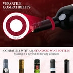 The Wine Drip Ring | Set of 12 | Felt Leak Stopper Accessories | Disposable No Spill Catcher | Bottle Collars Gadgets for Bar, Kitchen, Party | Clever Dripper Guard Holder Tools | Great Gift | Red