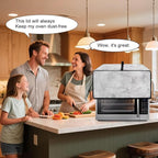 Marble Print Toaster Oven Protective Cover for Kitchen Counter, Heat-resistant Dust-proof Microwave Oven Air Fryer Cover with Storage Pockets (Large-18.5 * 22.5 * 12.99 inches)