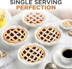 Aunt Shannon's Kitchen White Ceramic Mini Pie Pans - Set of 4 - Small 5.5 Inch Pie Pans with Classic Fluted Rims - Individual Pot Pie Pans for Pot Pies, Quiches, Puddings - Pot Pie Baking Dishes