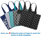 Fab totes 6 Pack Reusable Grocery Bags 35L Large Capacity Heavy Duty Reusable Shopping Bags for Groceries Waterproof Tote Bags for Shopping and Picnic with Sturdy Handles