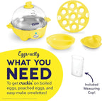 PEEPS & Dash Rapid Egg Cooker - Boiler, Poacher & Steamer - Includes Measuring & Recipe Guide - Dishwasher Safe - BPA Free - Holds 7 Eggs, Yellow