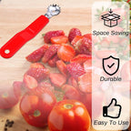 4 Pcs Tomato Corer Tool, Stainless Steel Strawberry Huller Stem Remover, Practical Kitchen Corer For Fruit And Vegetable Baller Dessert Preparation Salad Making