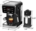 SUNVIVI 20 Bar Espresso Machine for Home and Office, 3-in-1 Iced Coffee Maker with Milk Frother, Espresso Shot & Iced Coffee, LED Touchscreen, 52OZ Removable Water Tank, Professional Coffee Brewing