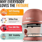 Non Toxic Air Fryer™ Pro | 9-in-1 Glass Air Fryer | Self-Cleaning | 5 Quart | Rotisserie and Tumbler | 400F Vortex For Even Cooking, BPA-Free Teflon Free, Recrisp, Roast, Bake, Mauve Rose