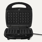 Amazon Basics 3-in-1 Sandwich Maker, Panini Press and Waffle Maker with Removable Ceramic-Coated Plates, 760W, Space-Saving Storage