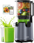Aeitto Juicer Machines, 5.3" Extra Wide Mouth, Cold Press Juicer, Easy to Clean, Fit Whole Vegetables & Fruits, Professional Juice Extractor Machine,Self Feeding, High Juice Yield