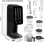 12 In 1 Ice Cream Machine, Electric Soft Serve Ice cream maker machine for Home & Office, Gelato, Slushie, Italian Ice, Sorbet, Milk Shake, FrozenYogurt, Light Ice Cream, Soft Serve Ice Cream Machine