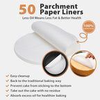 Springform Pan Set of 3 Leakproof Spring Form Pan for Cheesecake, Nonstick 4 7 9 Inch Cheesecake Pan with Silicone Protector, Springform Cheese Cake Pans Sets for Baking with 50Pcs Parchment Paper