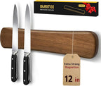 Swaitee Magnetic Knife Holder for Wall, 12 Inch Wood Strong Magnetic Knife Strip, Small Kitchen Storage Space Savers, Rv Apartment Farmhouse Accessories Organizer, Housewarming Gifts for New Home