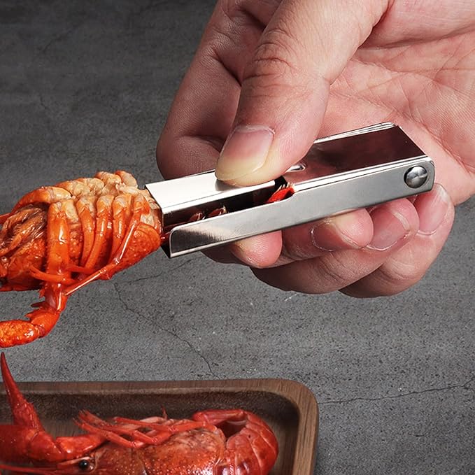 Crawfish Peeler Tool, Portable Stainless Steel Crawfish Tail Remover Tool, Crawfish Accessories for Easy Shelling, Fast Sheller Tool for Clean Hands, Best Kitchen Gadget for Seafood Lovers (3)