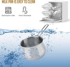 Butter Melting Pot, 28 OZ/800 ml Stainless Steel Small Pot, 304 Stainless Steel Butter Warmer Pan, Small Sauce Pan for Stove Top, Chocolate Melting, Coffee Tea Soup Warming