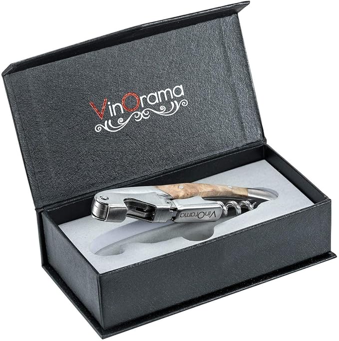 Waiters Corkscrew Wine Opener Rosewood Handle 3-in-1 Beer Bottle Opener and Foil Cutter, The Best Choice of Professional Waiters and Bartenders Around the Globe