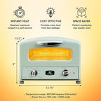 Graphite Heating Technology Pop-Up Toaster w/7 Heat Settings, 3 Toasting Functions & Unique Bagel Mode, Olive Green