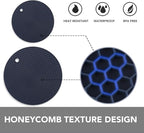 Joyhalo Trivets for Hot Dishes - Hot Pads for Kitchen, Silicone Pot Holders for Hot Pots and Pans, Silicone Mats for Kitchen Countertops, Table, Flexible Easy to Wash and Dry, Navy