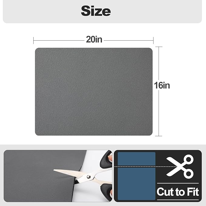 Ecotrim - Dish Drying Mat for Kitchen Counter | Coffee Bar Mat for Countertops | Heat Resistant Drainer Mat with Non-slip Rubber Backed | Hide Stain Kitchen Absorbent Draining Mat | Dark Grey 16"x20"