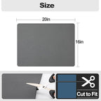Ecotrim - Dish Drying Mat for Kitchen Counter | Coffee Bar Mat for Countertops | Heat Resistant Drainer Mat with Non-slip Rubber Backed | Hide Stain Kitchen Absorbent Draining Mat | Dark Grey 16"x20"