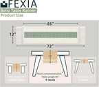 FEXIA Sage Green Table Runner 72 Inches Long with Tassels Boho for Easter Home Decor Rustic Macrame Farmhouse Table Cover for Srping Party Bohemian Bridal Shower Dining Decorations(12x72 Inches)