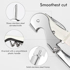 Professional Waiter Corkscrew Wine Openers Set(2PCS), Heavy Duty Stainless Steel Hinges Wine Key for Restaurant Waiters, Sommelier, Bartenders