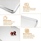 TeamFar Stainless Steel Baking Sheet with Rack Set, 16/12.5/10.5 Inch Cookie Sheets Baking Pans and Cooling Racks for Cooking Serving, Non-Toxic & Heavy Duty, Dishwasher Safe, 6 PCS (3 Pans + 3 Racks)