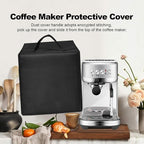 Dust Cover for Plus Espresso Machine BES500BSS Stainless Steel Dust Covers for De'Longhi Stilosa Manual Espresso Machine EC260BK Heavy Duty Waterproof Protective Cover Case (Black)