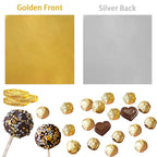 PABCK 500 Pcs 5 Colors Chocolate Candy Wrappers Aluminium Foil Wrapping Papers Square Sweets Lolly Paper Food Tin Foil Wrapper for Candy Packaging Decoration (7.87x7.87 inches)