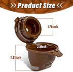 Single Serving Ground Coffee Brew Filter/Holder Basket for Hamilton beach flexbrew replacement parts 49957 49974 49976 49979 49957 49954 49947 49940 49950 49966 49968 Reusable coffee filter Brown (2)
