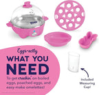PEEPS & Dash Rapid Egg Cooker - Boiler, Poacher & Steamer - Includes Measuring & Recipe Guide - Dishwasher Safe - BPA Free - Holds 7 Eggs, Pink
