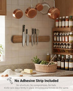 Swaitee Magnetic Knife Holder for Wall, 16 Inch Wood Knife Strip with Strong Magnetism, Kitchen Accessories Organizer, Housewarming Gifts for New Home, Storage Space Savers for Apartment/Rv/Farmhouse