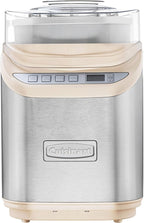 Cuisinart ICE-70CRM 2-Quart Cool Creations Ice Cream, Frozen Yogurt, Gelato and Sorbet Maker, LCD Screen with Countdown Timer, Makes Frozen Treats in 20-Minutes or Less, Cream