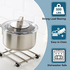 4Pcs Stainless Steel Trivet for Hot Dishes, Lightweight Metal Trivets for Hot Pots and Pans, Metal Cooling Rack, Heat Resistant Mats for Countertop Cooling, Cooking Baking Pans Holder, 7"x7"