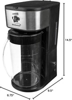 Brentwood KT-2150BK Iced Tea and Coffee Maker with 64 Ounce Pitcher, Black