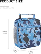 Lovoeo Lunch box Lunch bag for men women Insulated Lunchbox Lunch bags for Work Picnic Travel (Blue camo)