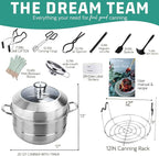 Canning Pot-Canning supplies starter kit, Stainless Steel Canning Tool Kit, Water bath canner with rack for canning