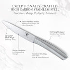 Moss & Stone Professional Kitchen Knife Chef Set, 6 Pcs Small Knife Set With Block, Premium Kitchen Knife Set Stainless Steel, Scratch Resistant & Rust Proof, Knife Block With Sharp Cooking Knives.