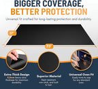 Oven Liners for Bottom of Oven - Large Heavy Duty Mats, 17” x 75” Non-Stick Reusable Liner for Electric, Gas, Toasters, Grills - BPA & PFOA Free Kitchen Accessory to Keep It Clean (Black)
