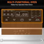 30 Inch Single Wall Oven, 4.8 Cu.Ft. Electric Convection Wall Oven, 3800W Built-In Electric Ovens with Broil Bake Roast Function, Stainless Steel Finish, Touch Control, Silver